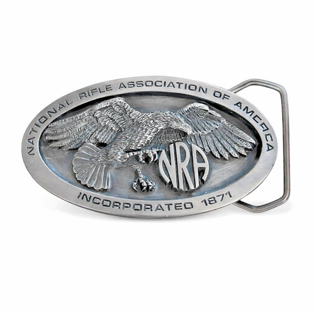 Vintage NRA Belt Buckle Eagle National Rifle Association‎ Made USA Pewter